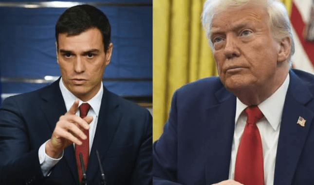 Pedro Sanchez desde España le canta las 40 al pederasta y genocida Trump